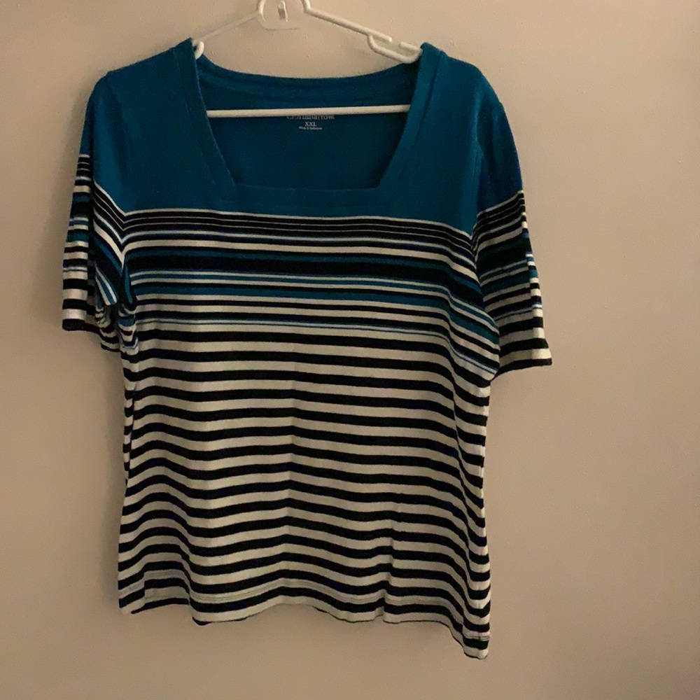 Women’s Croft & Barrow Square Neck Short Sleeve Shirt - XXL